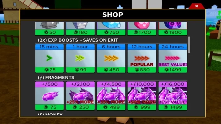 Blox Fruits 2x EXP